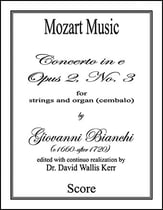 Concerto in E, Opus 2, No. 3 Orchestra sheet music cover